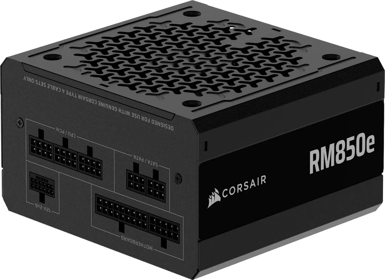 CORSAIR RM850e (2025) Alimentation ATX Modulaire & Silencieuse – Noir | Avec Câble 12V-2x6, Compatible ATX 3.1 et PCIe 5.1, Efficacité Cybenetics Gold, Condensateurs Évalués à 105°C