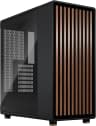 Fractal Design North Charcoal Black Tempered Glass Dark - Façade en Bois de Noyer – Panneau latéral en Verre – Deux Ventilateurs Aspect PWM de 140 mm Inclus – USB Type-C