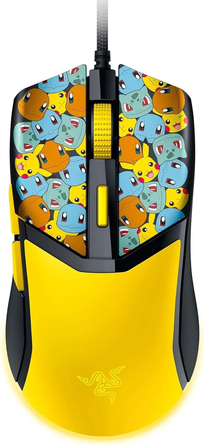 Razer Cobra Pokémon Edition - Souris de Jeu Filaire légère - Capteur 8500 DPI - 58g - commutateurs Optique 3th Gen - éclairage Chroma Underglow dégradé - câble Speedflex | Pokémon Kanto