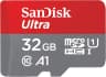 SanDisk Ultra 32 GB microSDHC Memory Card + SD Adapter with A1 App Performance Up to 120 MB/s, Class 10, U1, SDSQUA4-032G-GN6MA , Red/Grey