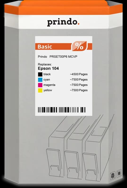 Cartouche compatible Epson 104 Multipack Noir(e) / Cyan / Magenta / Jaune
