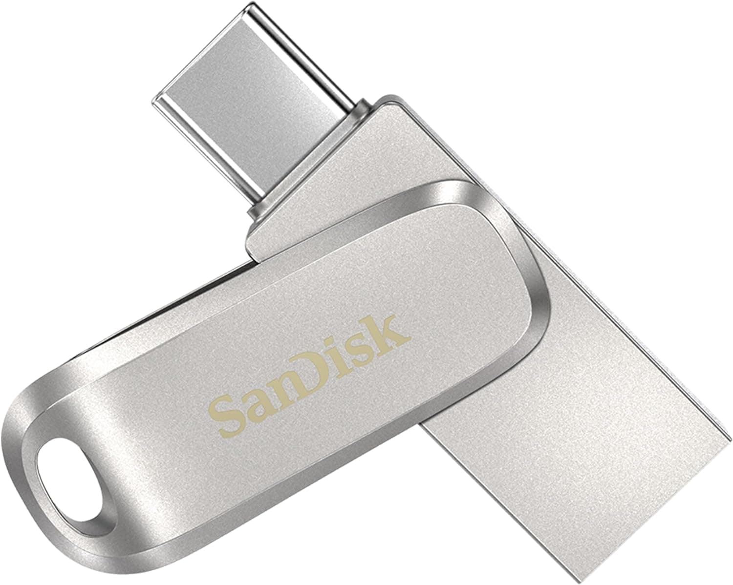 SanDisk Ultra Dual Drive Luxe 128 Go Clé USB C, jusqu'à 400 Mo/s, avec connecteurs USB Type-C et USB Type-A réversibles, pour Smartphone, Tablettes, Mac et PC, USB 3.2, entièrement métallique