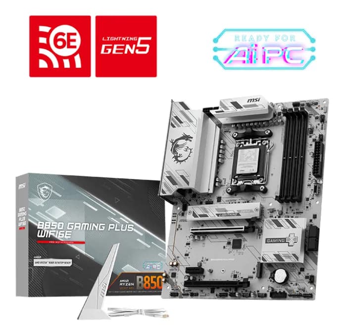MSI B850 GAMING PLUS WIFI6E AMD B850 Emplacement AM5 ATX