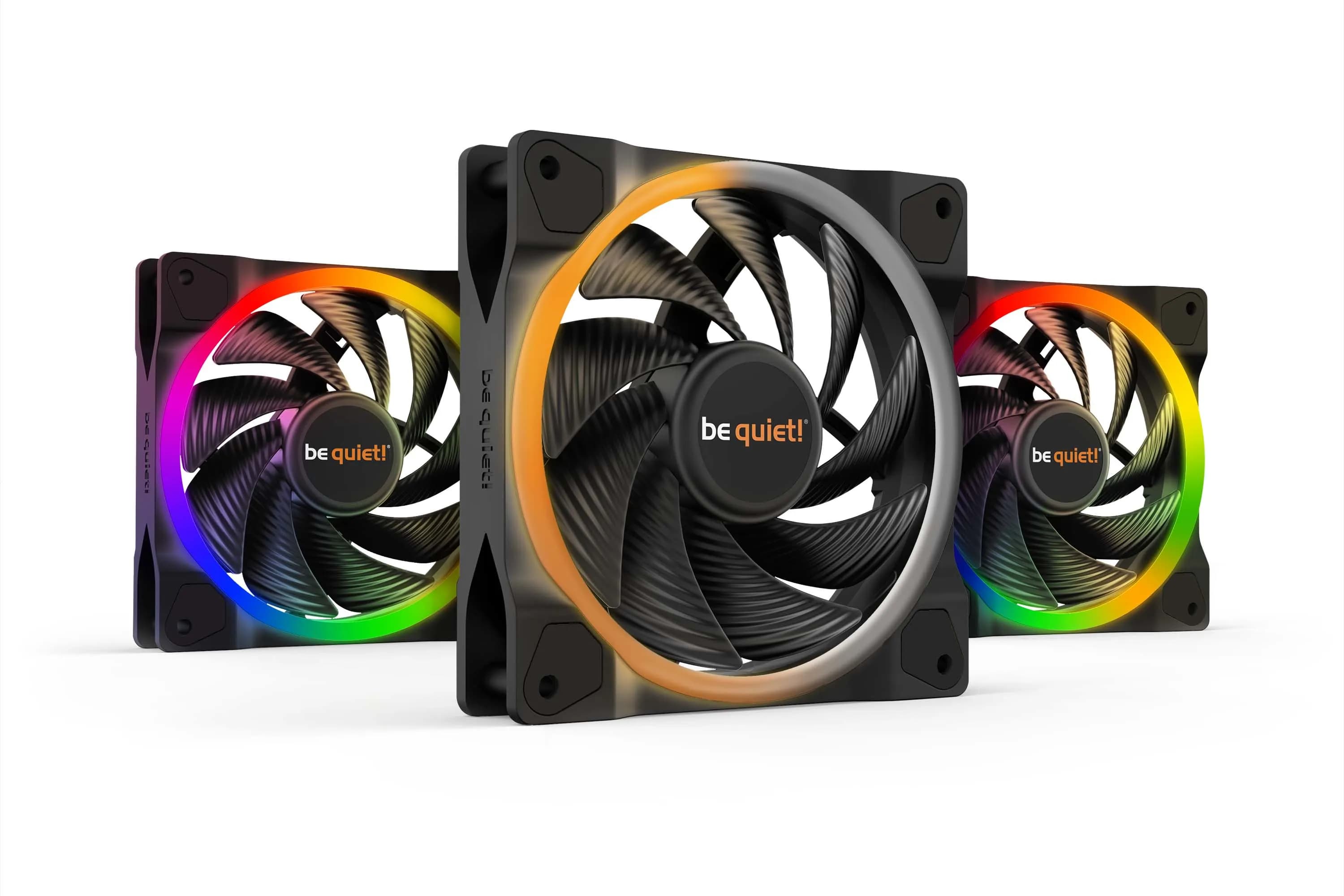 be quiet! Light Wings 120 mm PWM | Ventilateur PC ARGB high-speed, Pack de 3