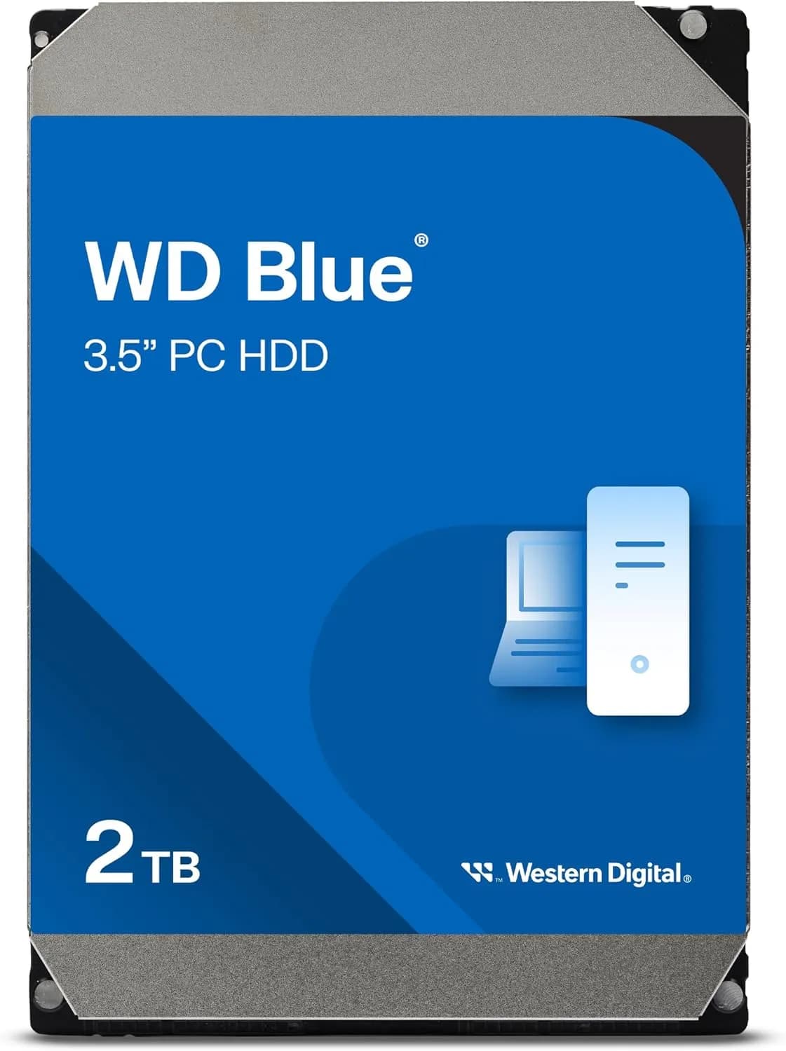 WD Blue 2 To Desktop Disque Dur Interne 3.5" - Classe 7200 RPM, SATA 6 Gb/s, Cache de 256 Mo