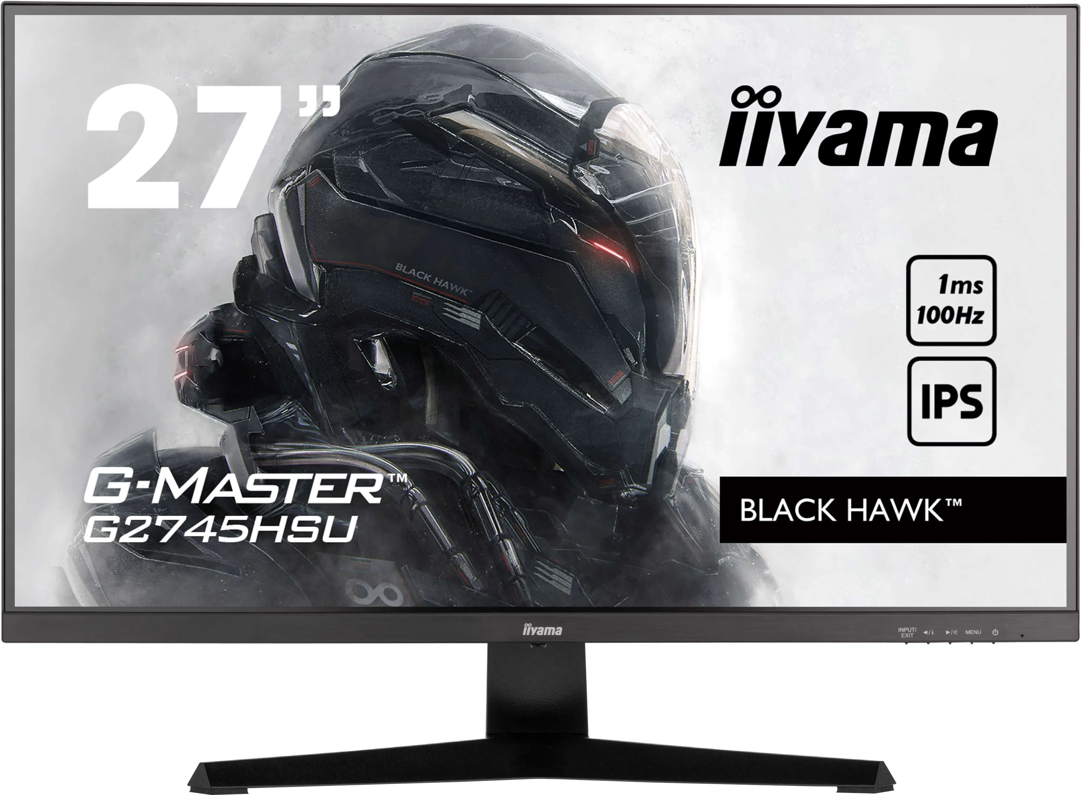 Iiyama G2745HSU 27" - 100Hz - 1920x1080 - FHD - Plat - 1 ms - Adaptive Sync - LED IPS / PLS - Display Port - HDMI - USB - 16/9 - Noir - Compatible VESA - Haut-parleurs intégrés