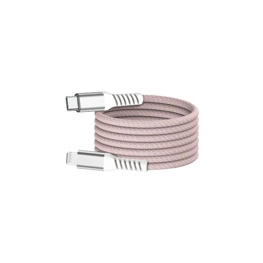 WE câble USB-C / Lightning magnétique USB 2.0 27 W 1 m rose