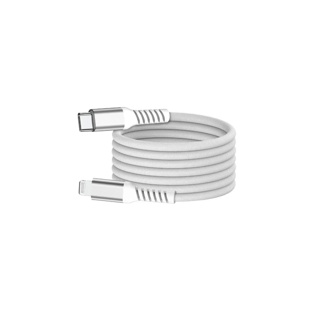 WE câble USB-C/Lightning magnétique USB 2.0, 9 V/3 A/27 W, 1 m, blanc