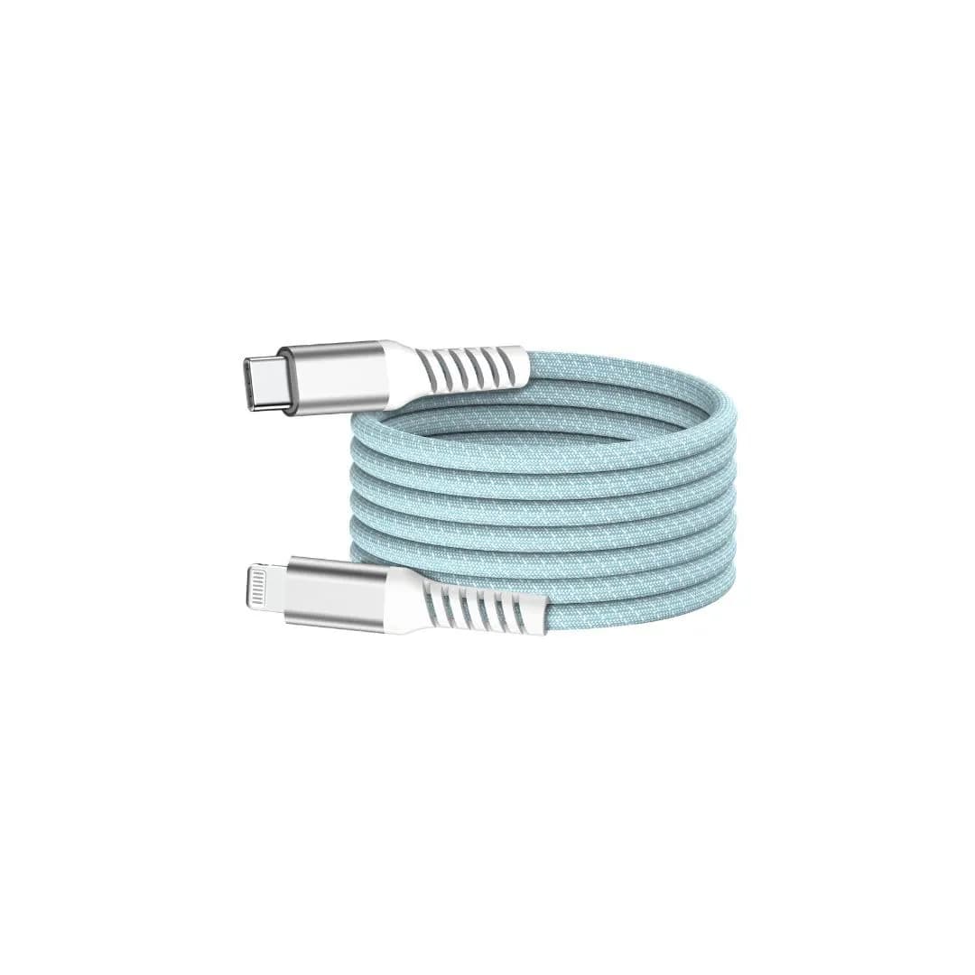WE câble USB-C vers Lightning magnétique USB 2.0 27 W 1 m bleu - WEUSBCLIGHTMAG100B