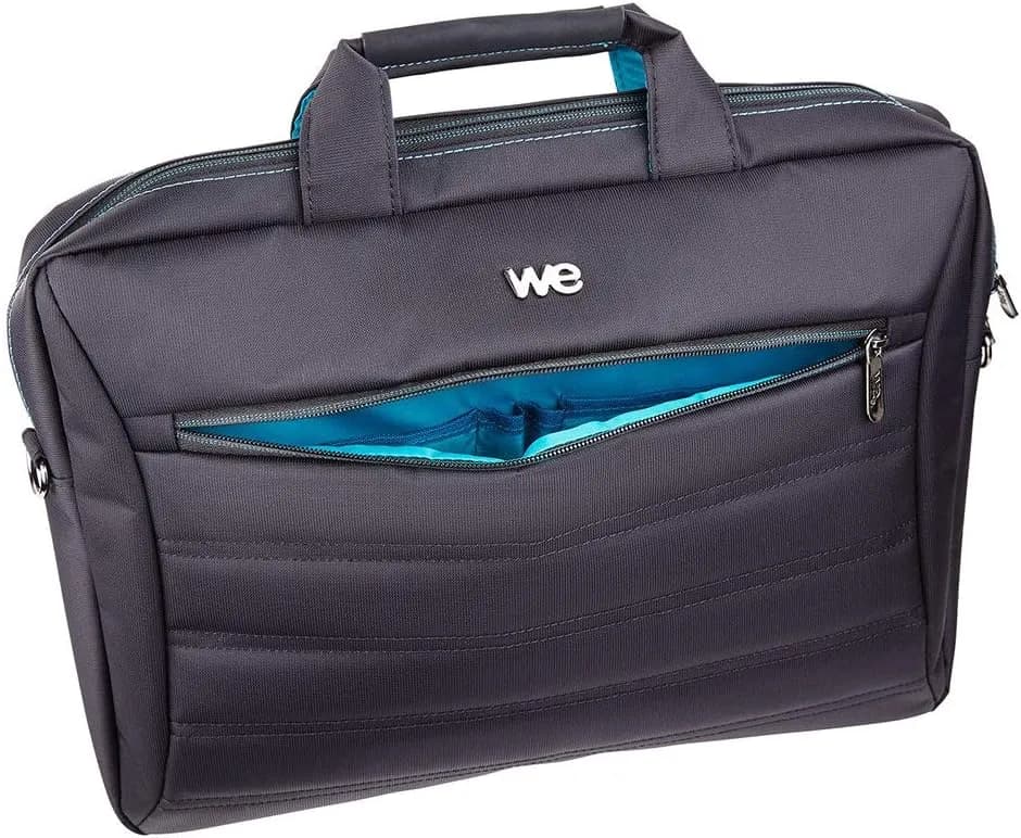 WE Sacoche pour Ordinateur Portable 17.3 Pouces Sac à Bandoulière Unisexe Homme Femme Confortable Mallette Multi-Compartiment avec Poche Extérieur – Noire