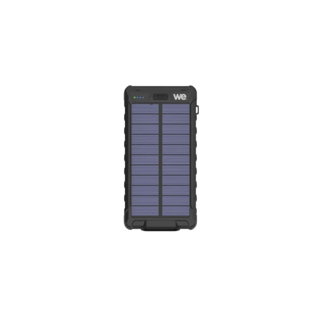 WE Batterie de secours 10000 mAh antichocs solaire noire WEBATT10000SOLN