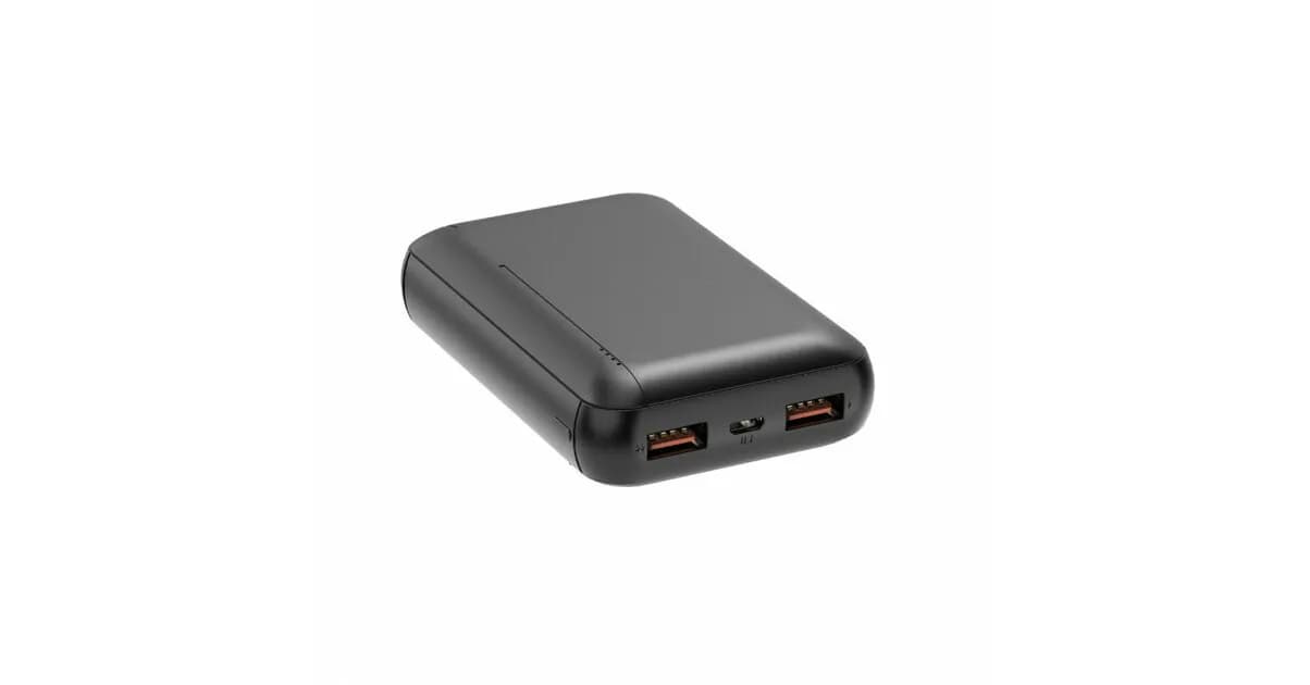 WE Connect Powerbank 10 000 mAh 2 ports USB-A 10 W noire WEBATT10000USBAN
