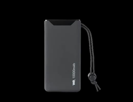 WE Batterie externe 18 W 10 000 mAh 2 ports USB-A/USB-C noire