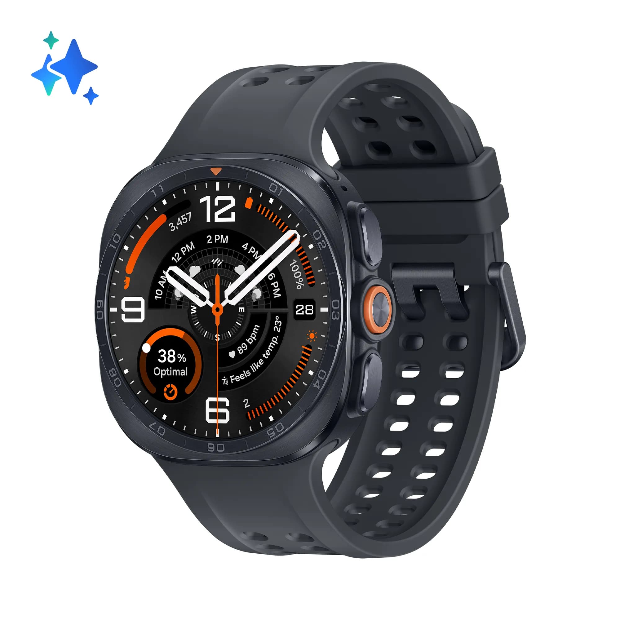 Samsung Galaxy Watch Ultra2 3,81 cm (1.5") AMOLED 47 mm Numérique 498 x 498 pixels Écran tactile 4G Gris Wifi GPS (satellite)