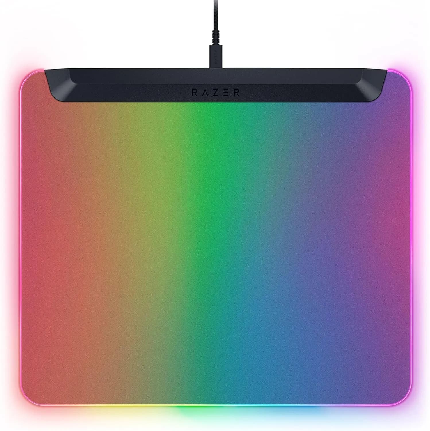 Razer Firefly V2 Pro - Tapis de Souris de Jeu rétroéclairé RGB - Port USB intégré (éclairage LED 15 Zones, Surface texturée Micro-gravée pour Un Suivi Optimal, câble USB-C détachable) Noir