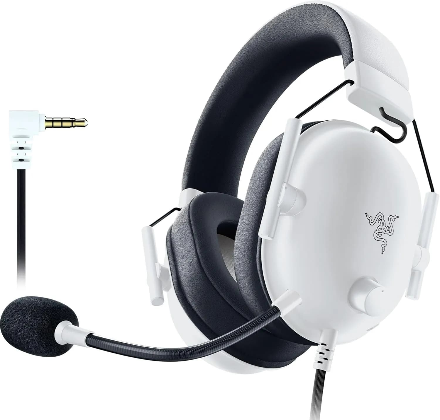 Razer BlackShark V2 X (PlayStation) - Casque e-Sport Filaire pour Console PlayStation 5 (250g, Microphone cardioïde, Haut-parleurs 50mm, Annulation Passive du Bruit, Jack 3.5mm) Blanc
