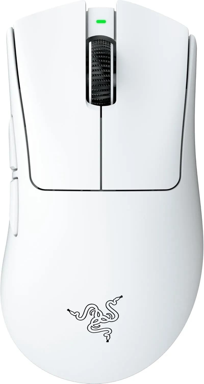 Razer DeathAdder V4 Pro - Souris Esport sans Fil Ergonomique ultralégère - 57g - 2,4 GHZ Hyperspeed - Focus Pro 45K Sensor - 8K Hz Polling - Switches optiques Gen-4 - PC/Mac | Blanc