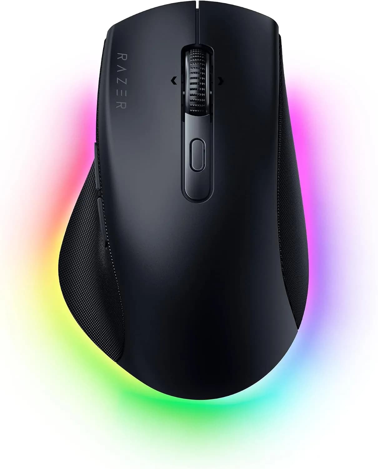 Razer Pro Click V2 - Souris Ergonomique sans Fil - Assistance IA - Capteur Optique 30K - Autonomie de 3,5 Mois (14 Zones Chroma RGB, molette de Souris HyperScroll inclinable) Noir