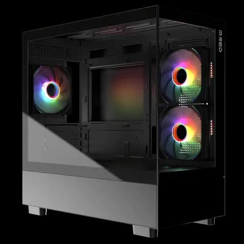 M.RED Vision Black Infinite - Boîtier PC noir - MR-042
