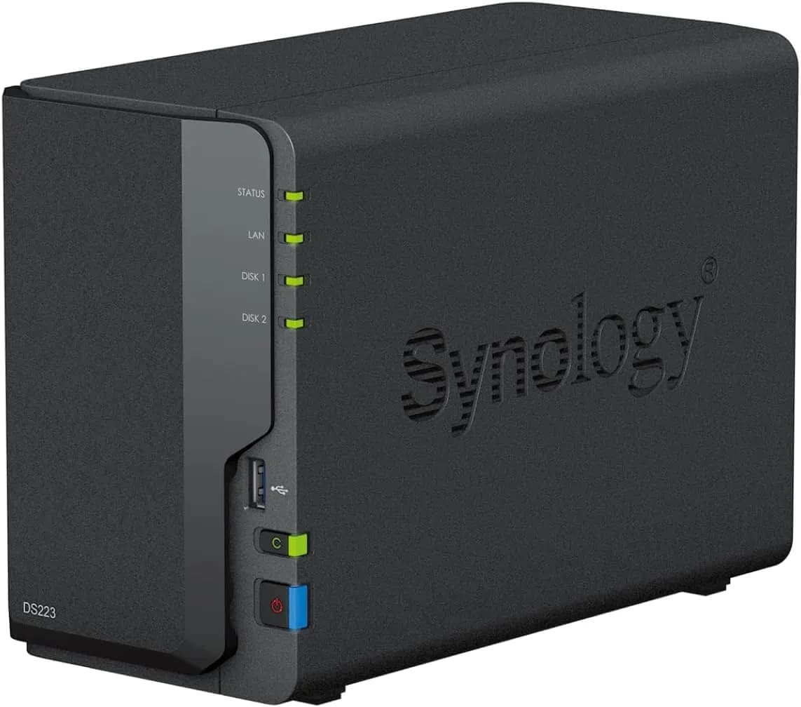 Synology 2-Bay DS223 Realtek-RTD1619B-CPU BRAS, Windows 10 Home