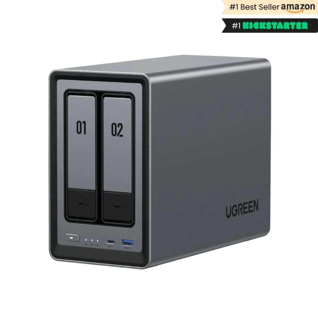Ugreen NASync DXP2800 NAS System 2-Bay Compact Intel® N N100 8 Go DDR5 0 To UGOS Pro Noir
