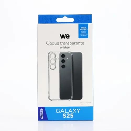 WE Coque de protection TPU transparente pour Samsung Galaxy S25