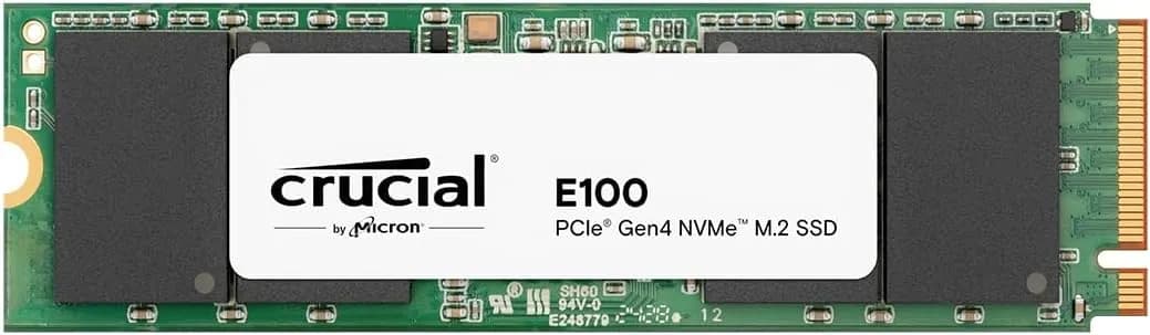 Crucial E100 480Go PCIe Gen4 NVMe M.2 SSD Interne, Jusqu’à 4700 Mo/s, Compatible avec Ordinateur Portable et de Bureau - CT480E100SSD8