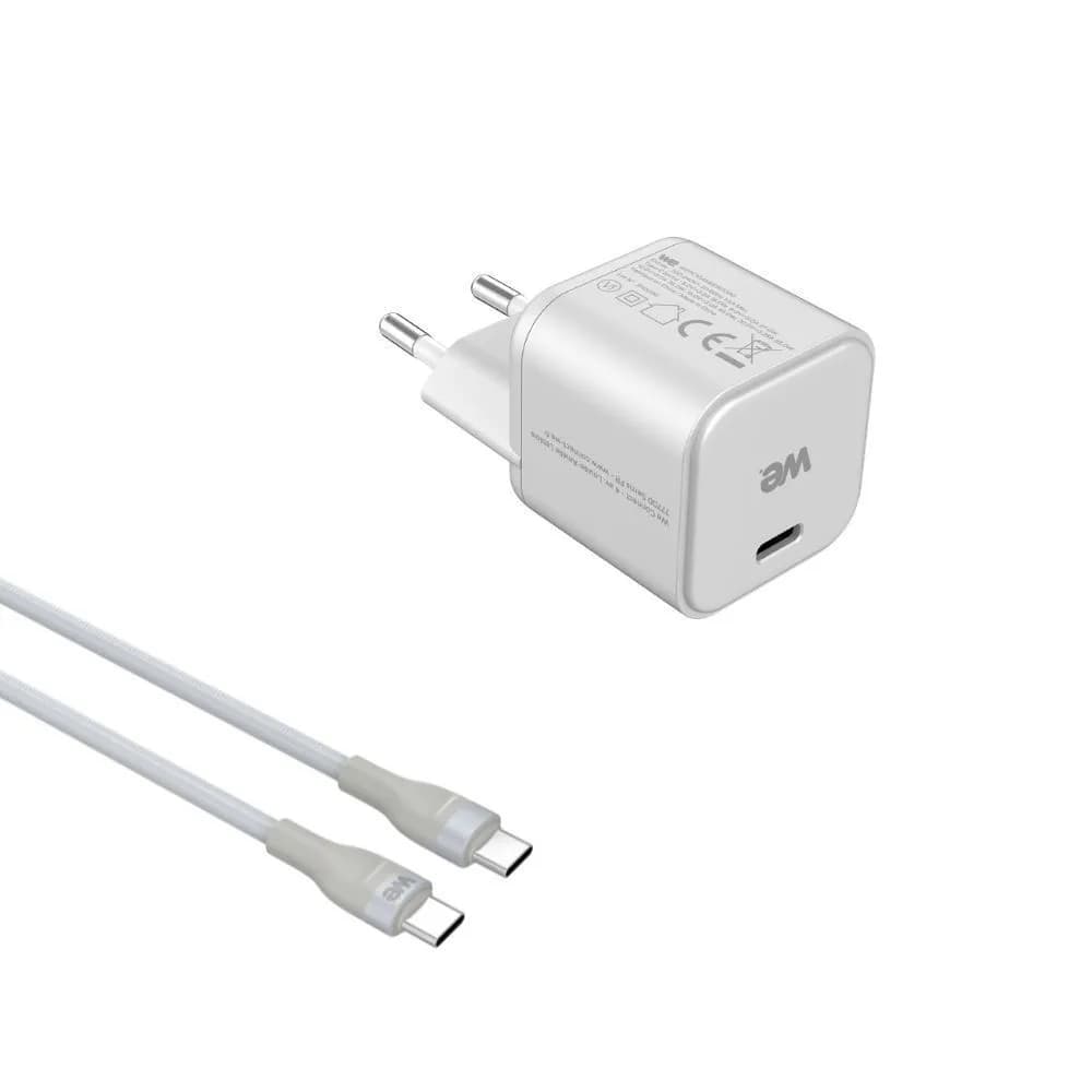 WE Bundle chargeur PC GaN 65 W USB-C avec câble USB-C/USB-C 2 m gris