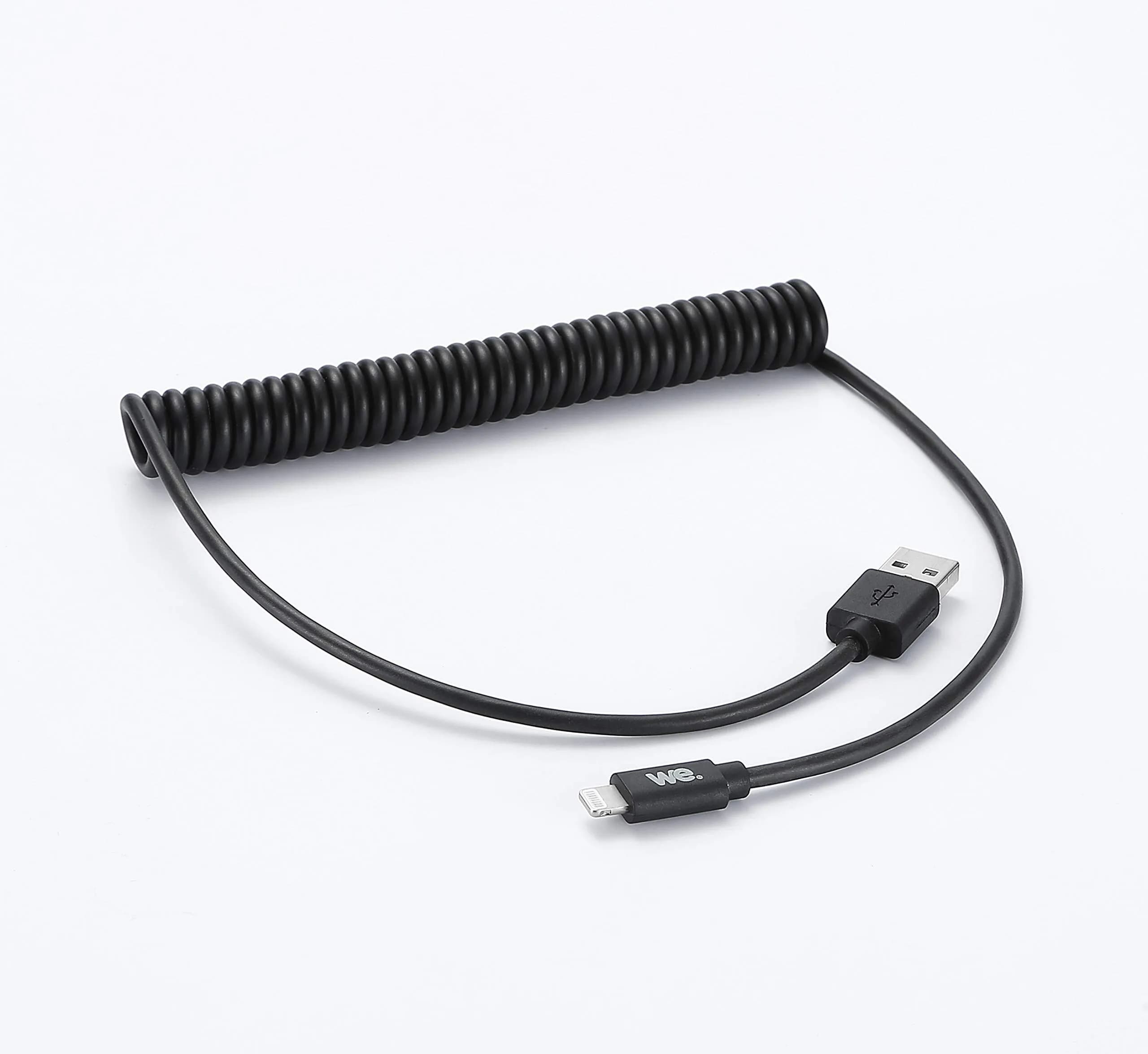 WE Câble USB / Lightning torsadé 2 m noir