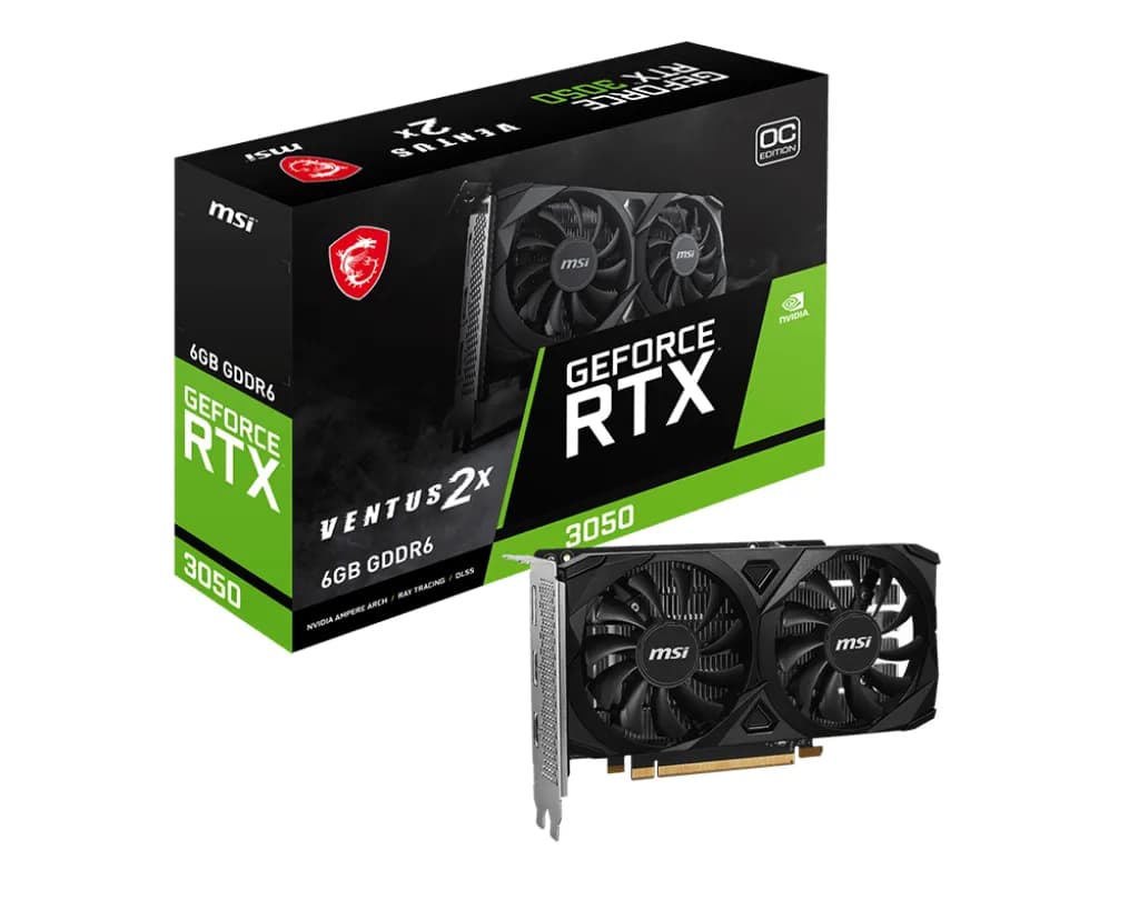 MSI VENTUS GeForce RTX 3050 2X E 6G OC NVIDIA 6 Go GDDR6