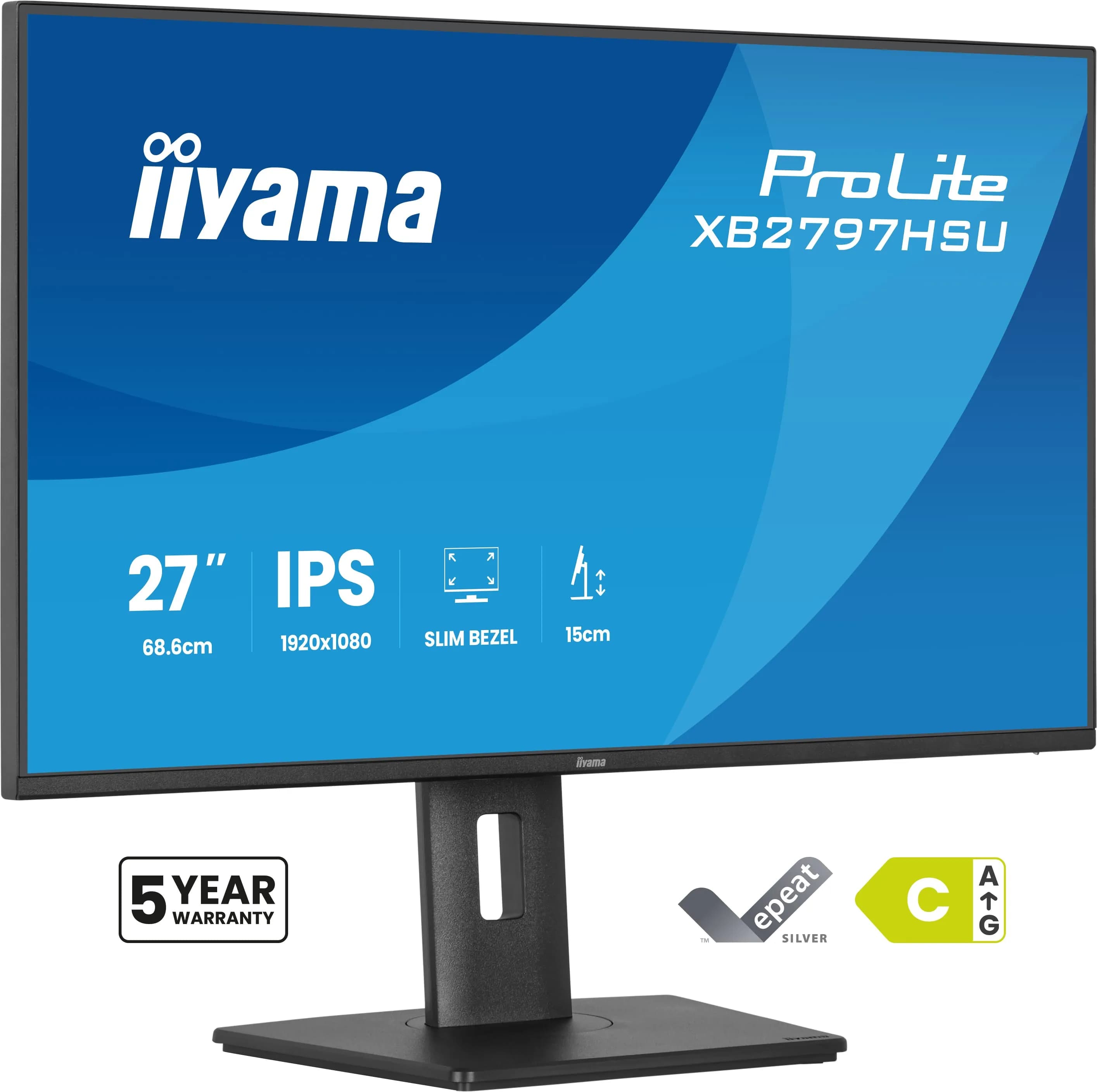 iiyama ProLite XB2797HSU-B1 écran plat de PC 68,6 cm (27") 1920 x 1080 pixels Full HD LED Noir