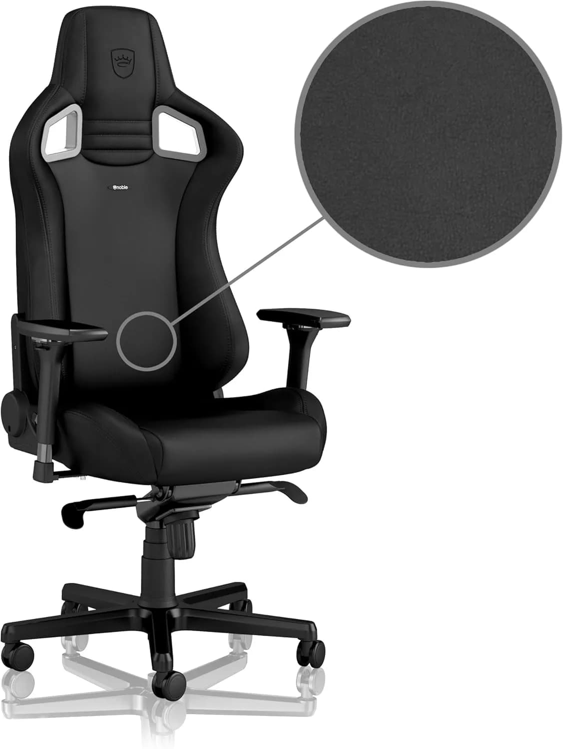 noblechairs Epic Chaise de Gaming - Chaise de Bureau - Cuir Synthétique PU - Êdition Noire