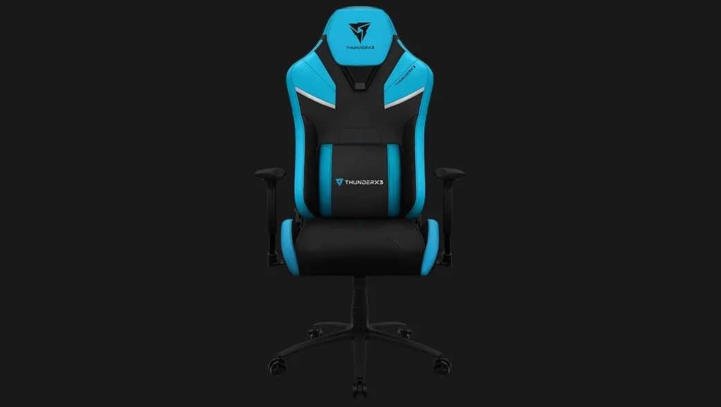 ThunderX3 TC5 Max Fauteuil de Gaming, Faux Leather, Bleu/Noir, Unique
