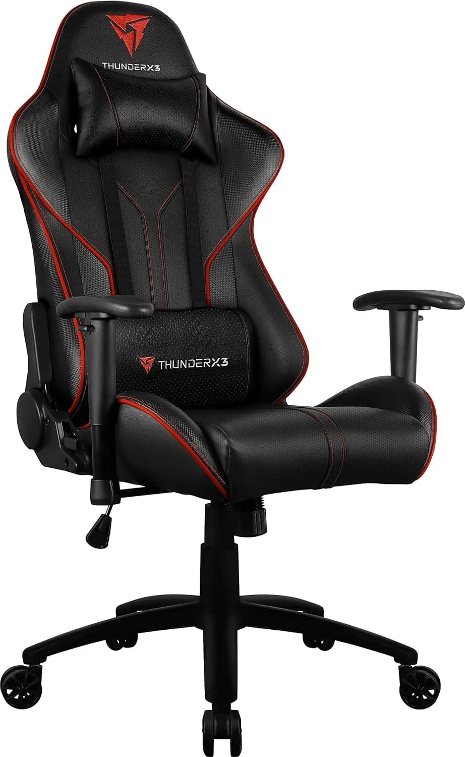 ThunderX3 RC3 Hex Fauteuil de Gaming, Faux Leather, Noir/Rouge, Unique