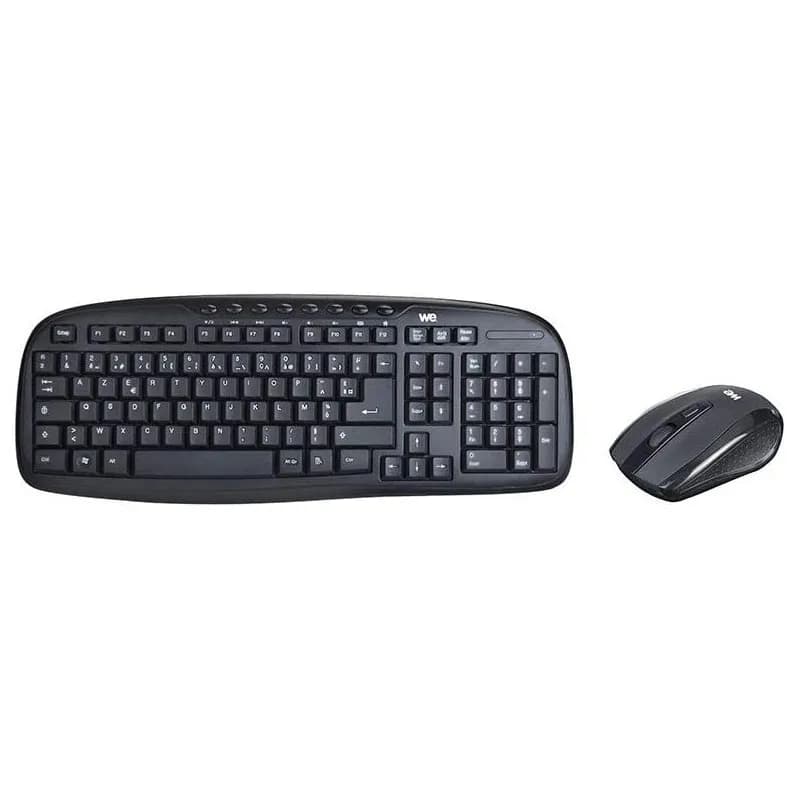 WE POP Pack clavier et souris sans fil 2,4 GHz 104 touches avec adaptateur USB-C