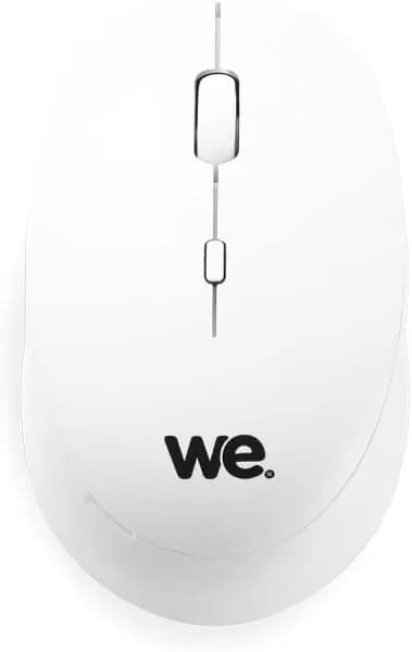 Souris sans Fil Optique WE - Nano Dongle USB - Connexion 2.4 GHz - 800/1200/1600 DPI, Couleur Blanche