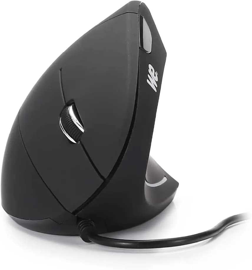 WE Souris Verticale Filère Droitier 5 Boutons, Rechargeable Souris Ergonomique, Mouse Verticale Droitier DPI Réglable - Prévention du Syndrome de la Souris - Noir