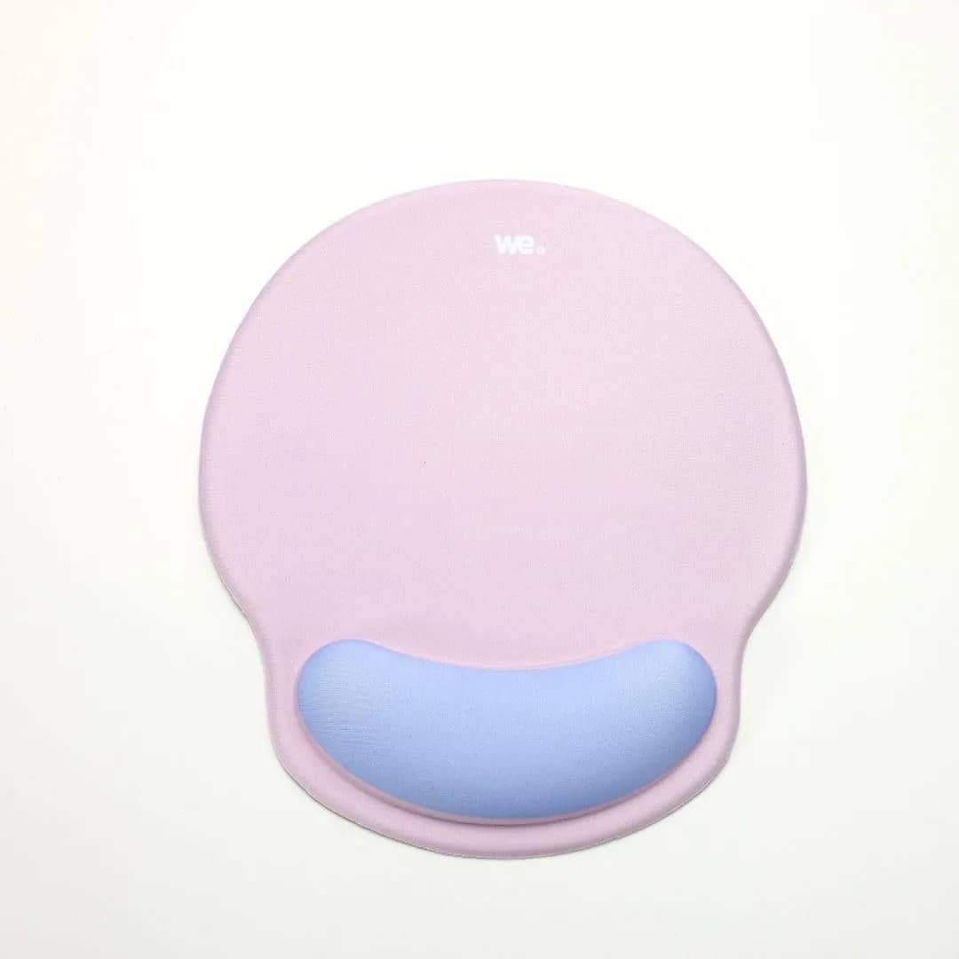 WE POP Tapis de souris avec repose-poignet bi-color violet en tissu