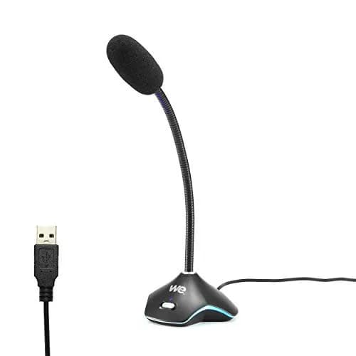 WE Gamium microphone gamer RGB USB avec contrôle du volume, 15 modes