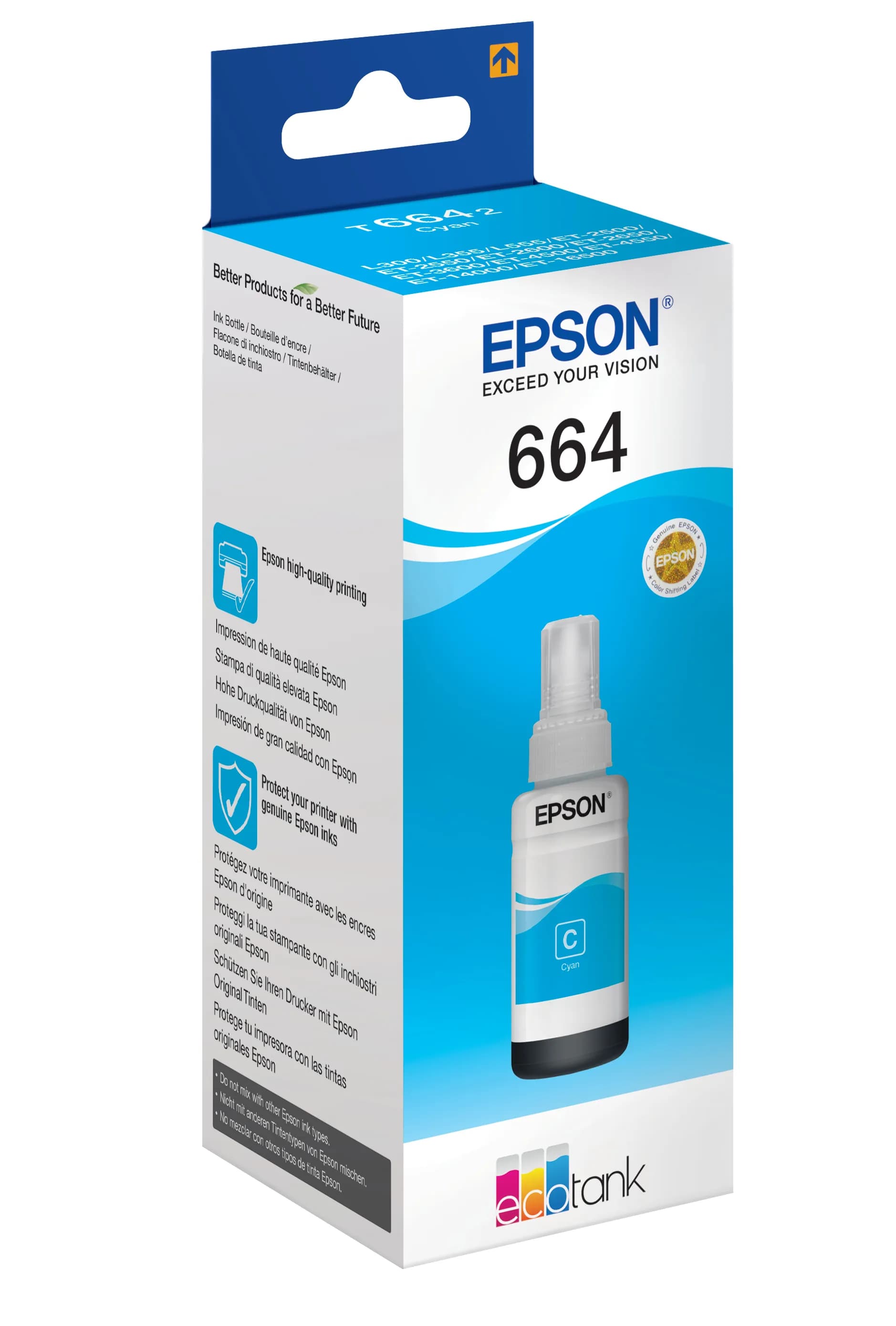 Epson 664 Bouteille d’encre cyan EcoTank
