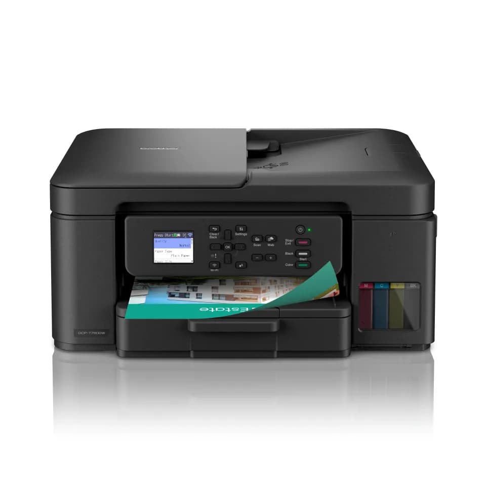 Brother DCP-T780DW Imprimante multifonction 3-en-1 compacte Tankbenefit à réservoir d'encre