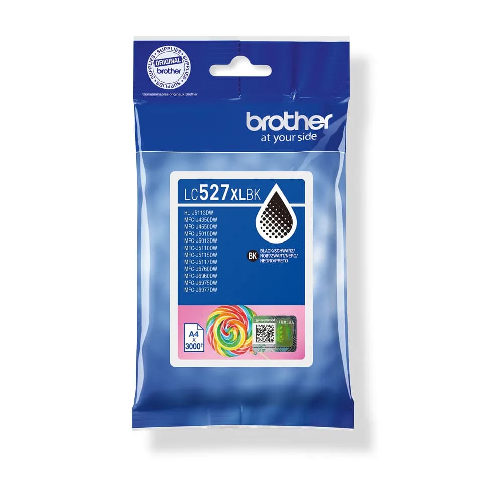 Brother Cartouche d'encre haute capacité LC527XLBK d'origine - Noir