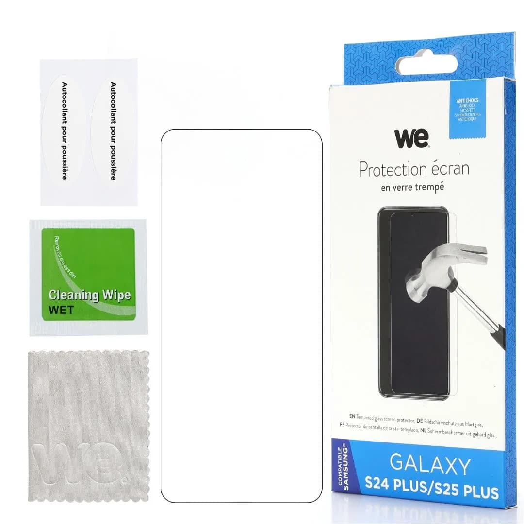WE Verre trempé pour Samsung Galaxy S25 Plus / S24 Plus