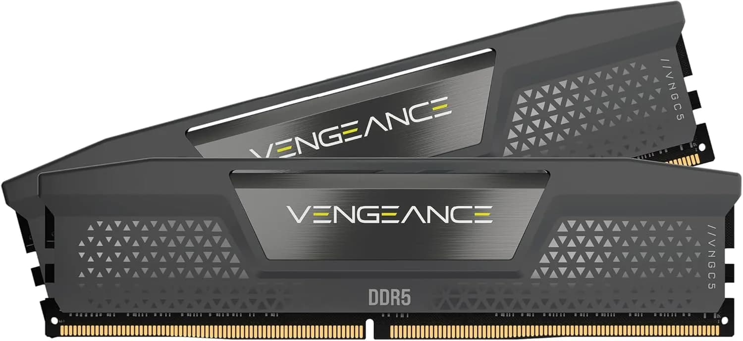 CORSAIR Vengeance DDR5 32Go (2 x 16Go) Jusqu'à 6000MHz AMD Intel RAM | Mémoire pour ordinateur de bureau, compatible avec AMD EXPO et Intel XMP 3.0, CL30, gris, CMK32GX5M2B6000Z30