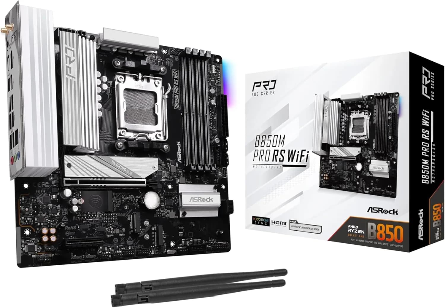 MB ASRock AM5 B850M Pro RS, WiFi