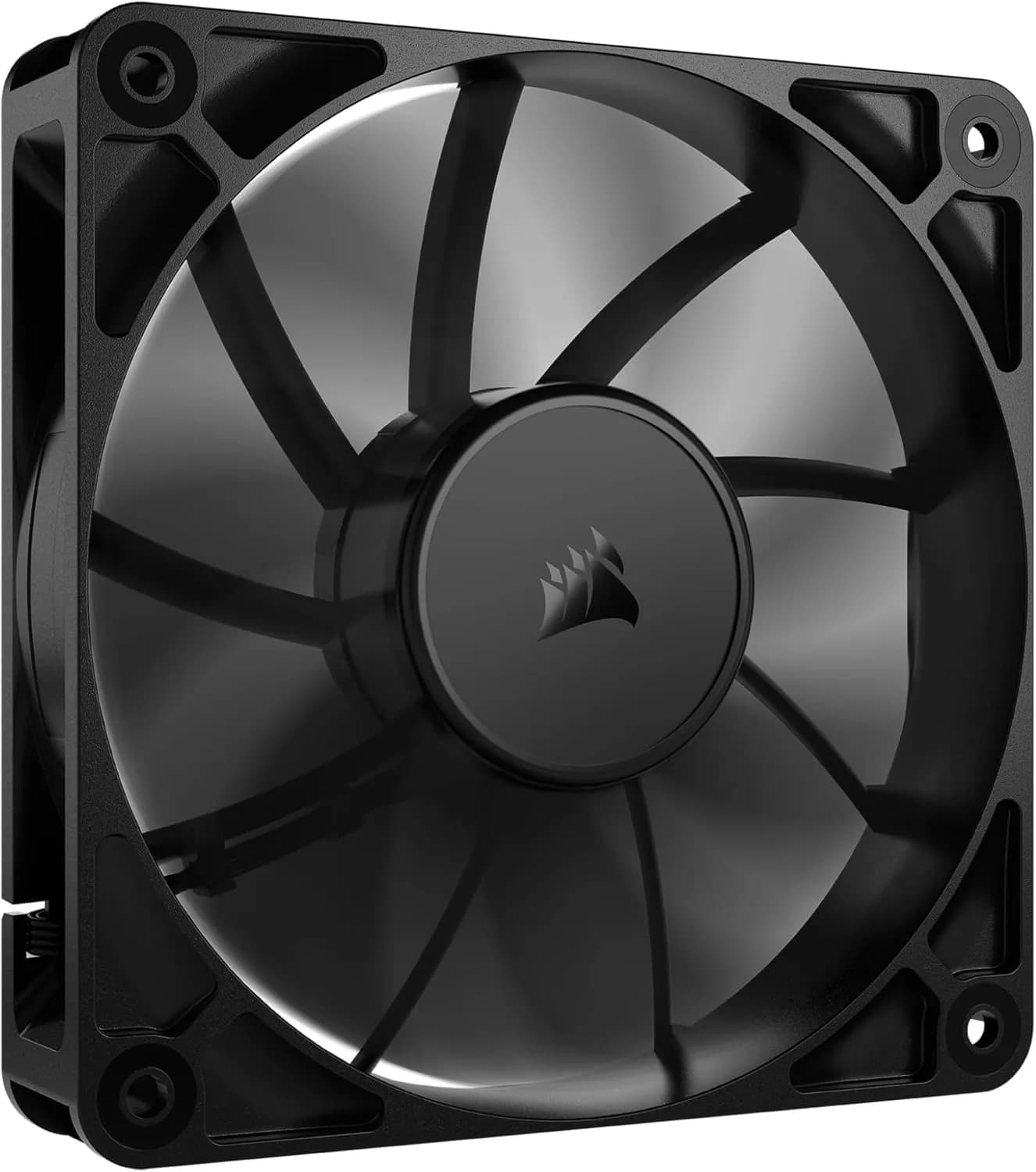 CORSAIR RS120 120mm Ventilateur PWM – Connexion Daisy-Chain – Faible Bruit – Roulement à Dôme Magnétique – Paquet Unique – Noir