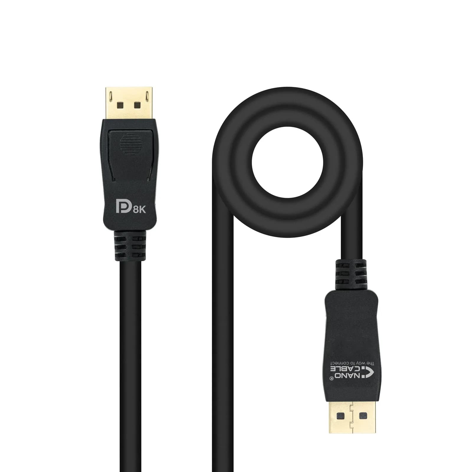 Nanocable 10.15.2502 câble DisplayPort 2 m Noir