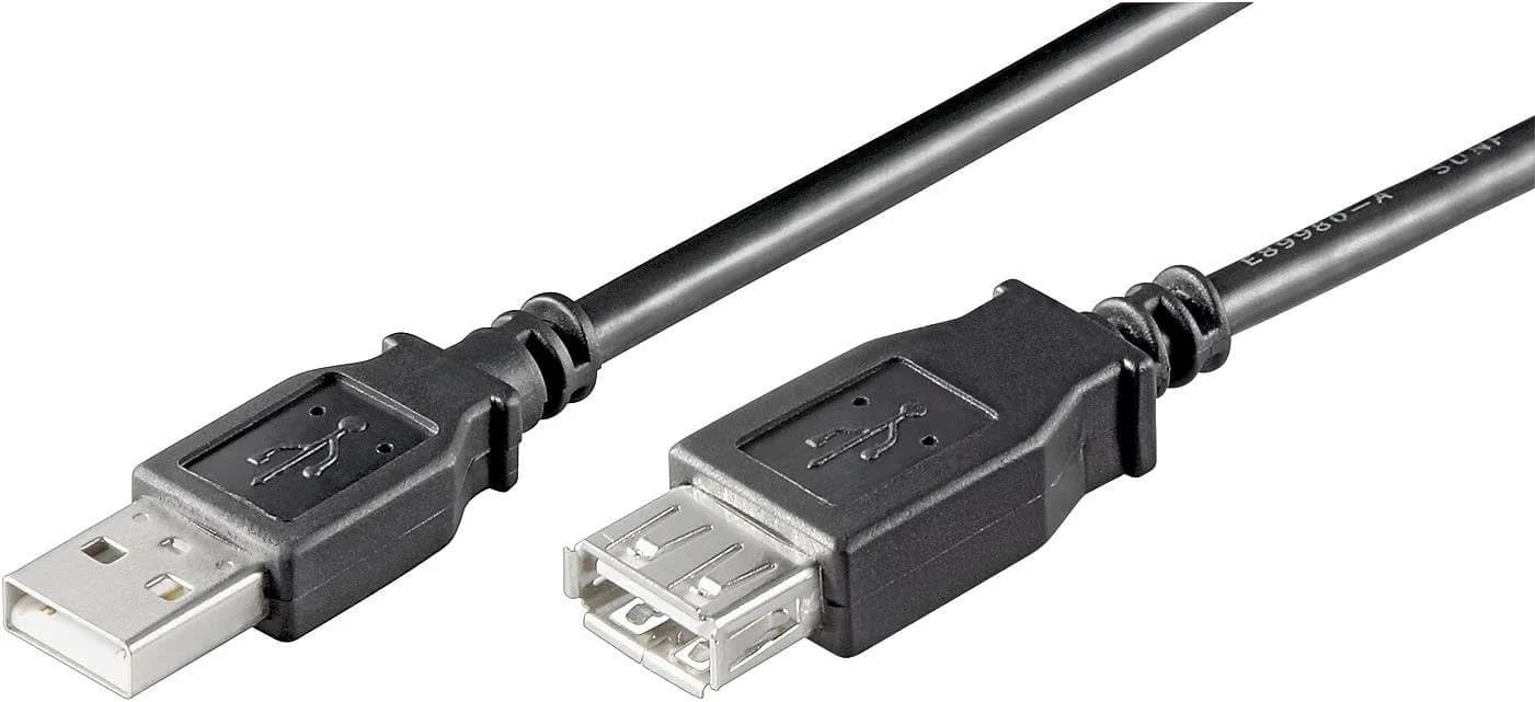 Wentronic Rallonge USB 2.0 Fiche A / Prise A 3m Noir (Import Allemagne)