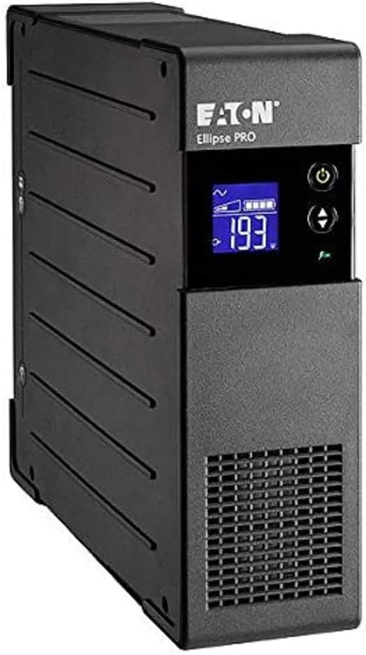 Eaton Onduleur Ellipse Pro 650 FR - Line Interactive UPS - Puissance 650VA (4 Prises FR) - Régulation Tension (AVR) - UPS avec Afficheur et Interface USB (Cable USB Inclus) - Noir (ELP650FR)