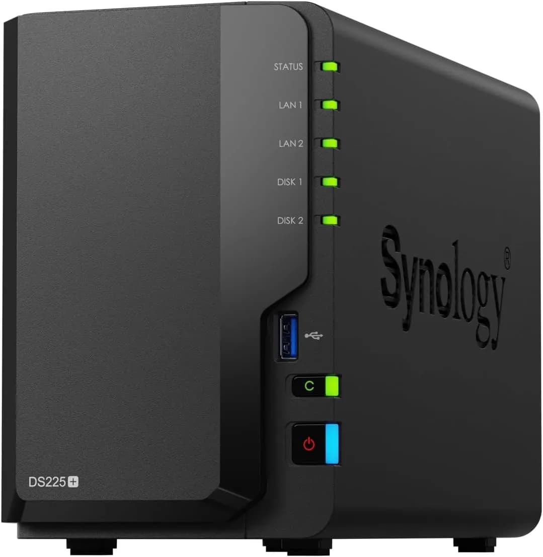 NAS DS225+, 2 Baies, pour Le Bureau ou la Maison - jusqu'à 40To (sans Disque)